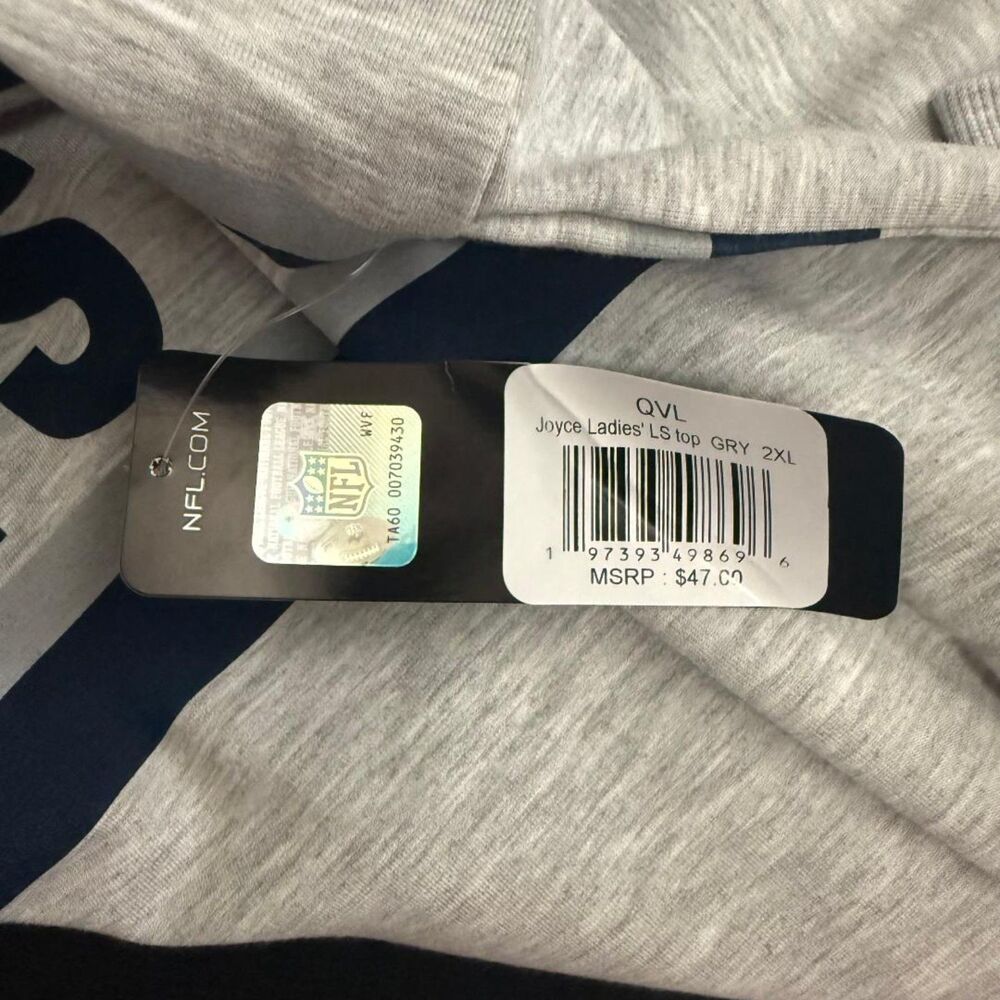 NFL Dallas Cowboys Heather Gray Women's Sweatshirt Sleepshirt, NWT! Size 2XL - Picture 5 of 7
